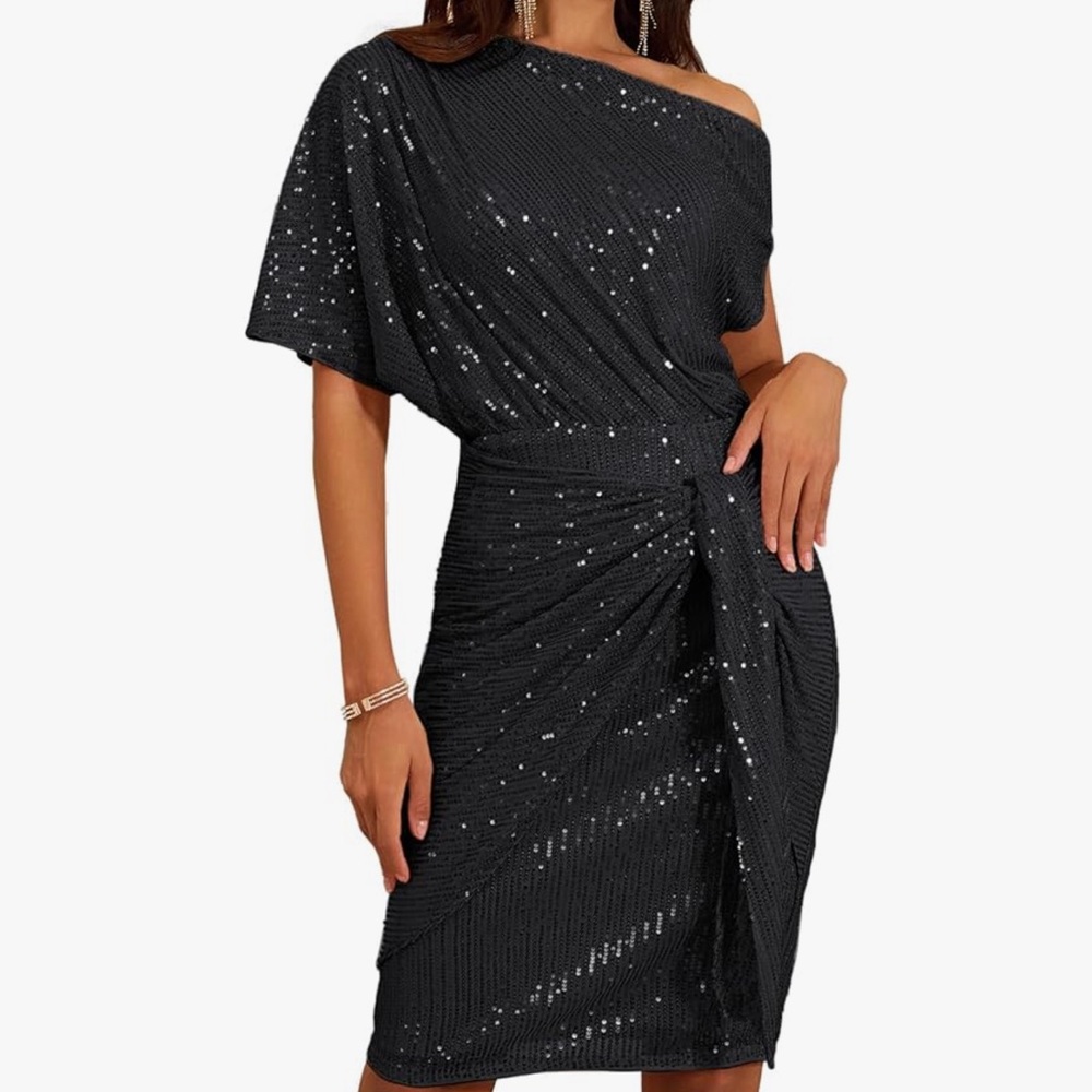 Black Sequin Dress